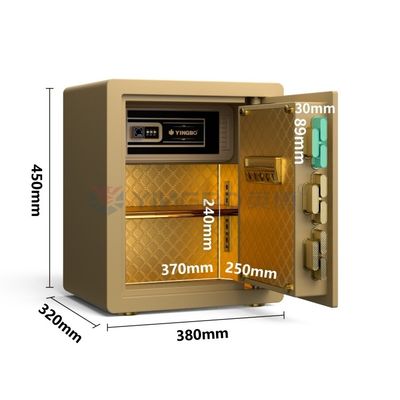 Tweevoudig waarschuwingssignaal huis kluis Anti-diefstal H450mm ((Goud)