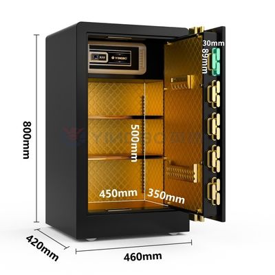 Solid Steel Smart Home Luxe Home Safe 46kg Vingerafdruk slot Safe YB/RS-80