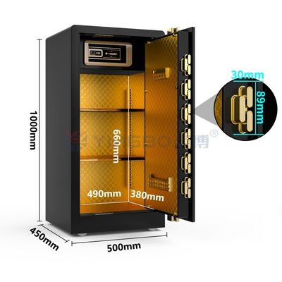 Solid Steel Dual Alarm Intelligent Home Safe Box 68 kg YB/RS-100
