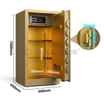 Home Security Vingerafdruk Biometrisch slot kluisje H1000mm YB/RS-100 Goud