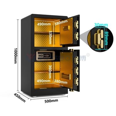 Zwarte dubbele deur Smart Home Security Safe Box H39.5in YB/RS-100D
