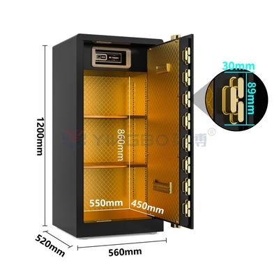 H47in. vingerafdruk slot Intelligente huis kluis Dubbel alarm YB/RS-120 Zwart