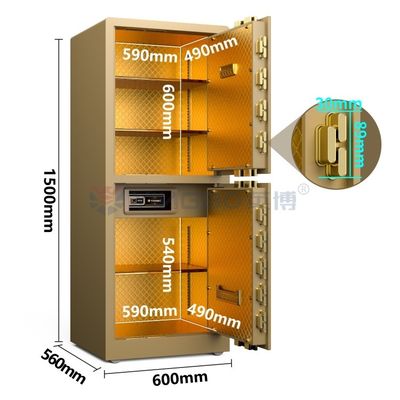 Dual alarm Solid Steel Grote luxe Smart Home kluis YB/RS-150D