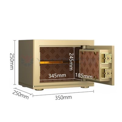 Dubbel alarm kantoor kluis H250mm massief staal biometrisch vingerafdruk slot