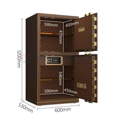 95kg Biometrisch vingerafdruk slot kluis Dubbel alarm YB/N7-120D Koffiekast