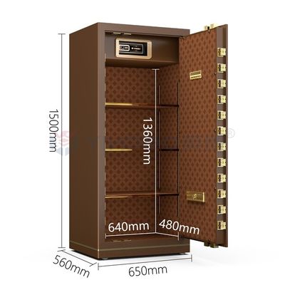 Biometrisch vingerafdruk slot kantoor kluis H1500mm YB/N7-150 koffie vingerafdruk slot kluis