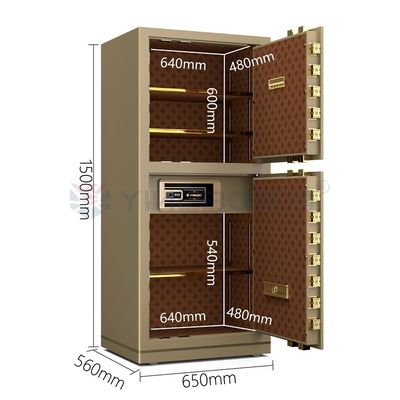 YINGBO Solid Steel Dual Alarm Luxe Office Safe Box Fingerprint Lock YB/N7-150D