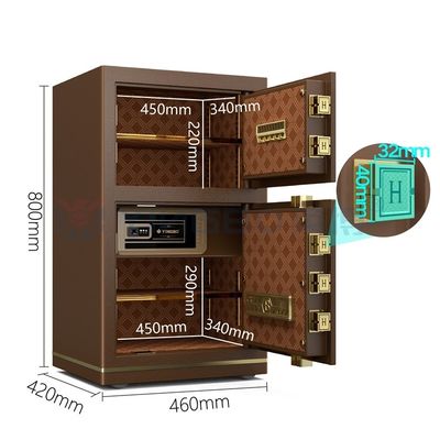 Dual Alarm Smart Electronic Digital Office Safe Box voor beveiliging H800mm