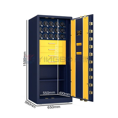 OEM Dual Alarm Juwelen Horloge Winder Safe Box Solid Steel Met 7 open wegen