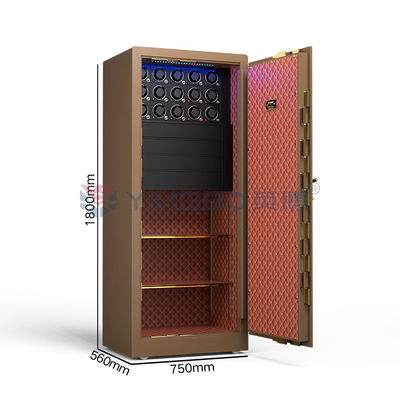 Solid Steel Jewelry Watch Winder Safe Box Biometrisch vingerafdruk slot