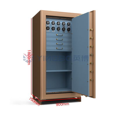 Luxe jewely horloge winder veilig vingerafdruk slot met brandwerend