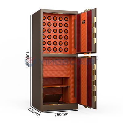 Dubbele deur Juwelen Horloge Winder Veilige vingerafdruk slot Met 7 open wegen