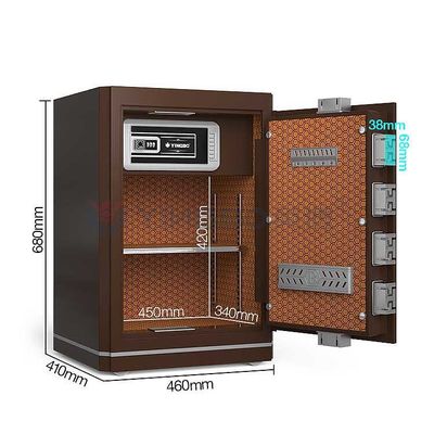 Vingerafdruk of wachtwoord brandwerende veiligheidskluis Interieurontwerp H680mm