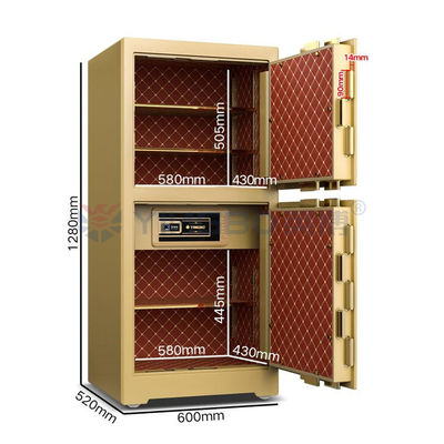 Verticale slotontwerp Veiligheid commerciële kluis 4 open wegen en 3D stereo Soft-Roll Leather H1280mm
