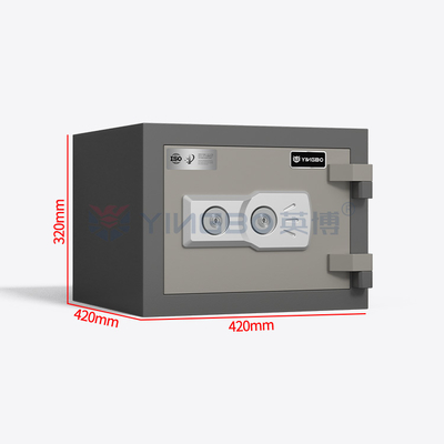 Brandveilige opbergdoos voor bestanden, massief stalen kluis met dubbele sleutelslot
