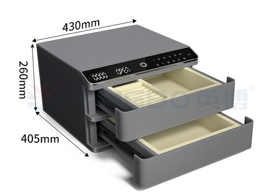 Veiligheid Lederafgedekte sieraden kluis automatisch open dubbele lagen