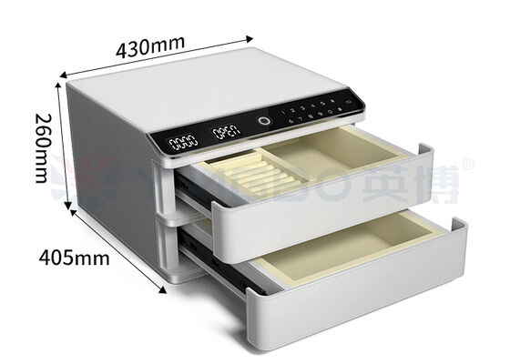 Home Vingerafdruk slot Lederafgedekte sieraden kluis Solid Steel Auto Open