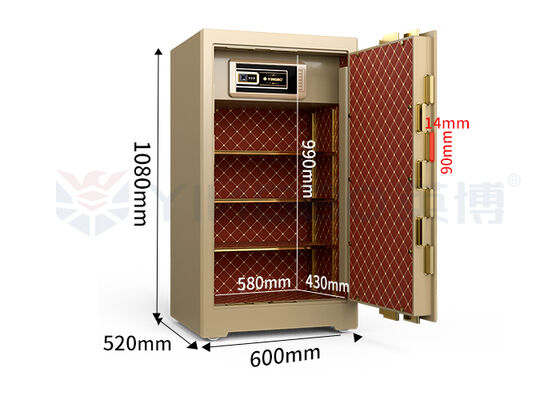 H1080mm Commerciële kluis Ruime staalconstructiebankkluis