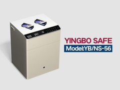 YB-NS-vast staal nachtkastje met room