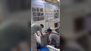 Yingbo Safes debuteert op de Horgos Border Port Trade Expo 2026, vol bezoekers op de openingsdag